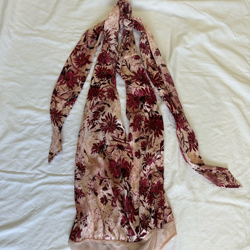 NWT Free People Halter Floral Bodysuit XL - Picture 3 of 8